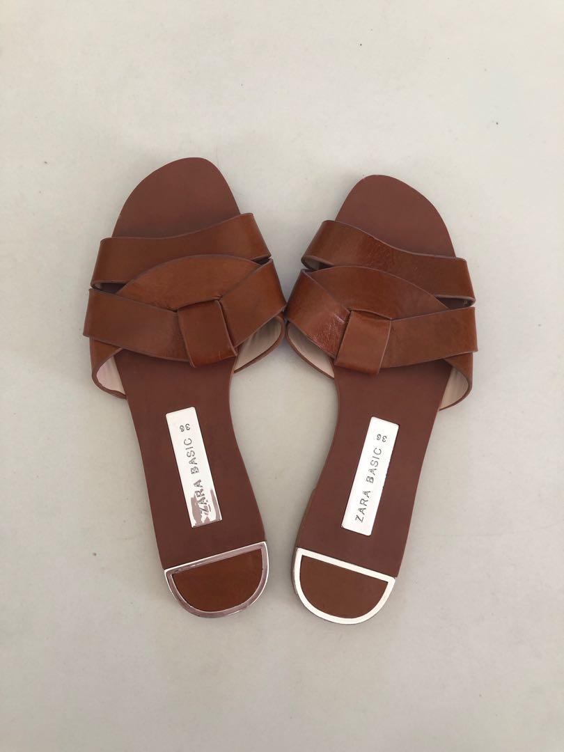 zara basic sandals