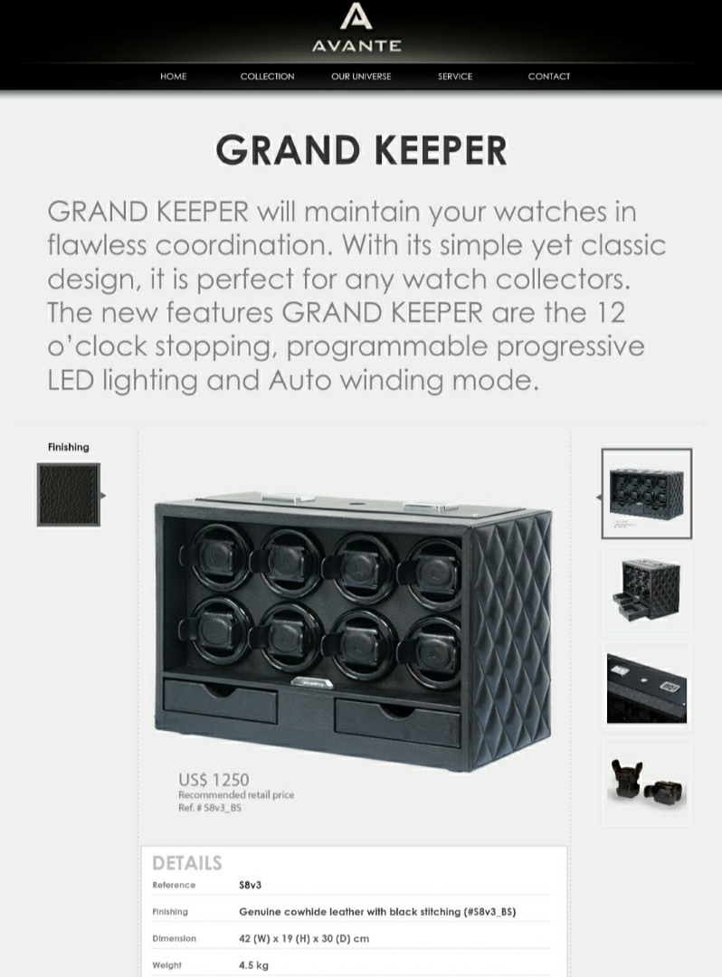 Avante watch winder on sale