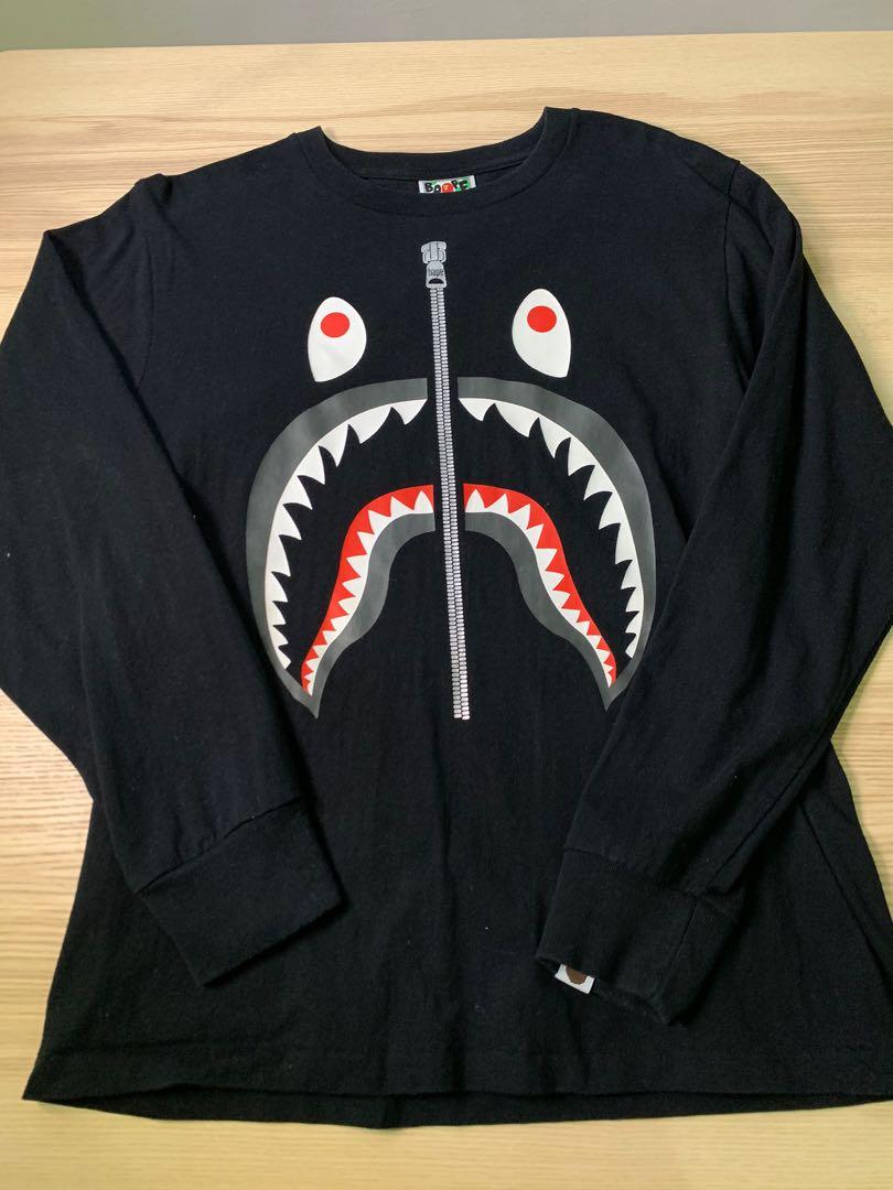 a bathing ape shark t shirt