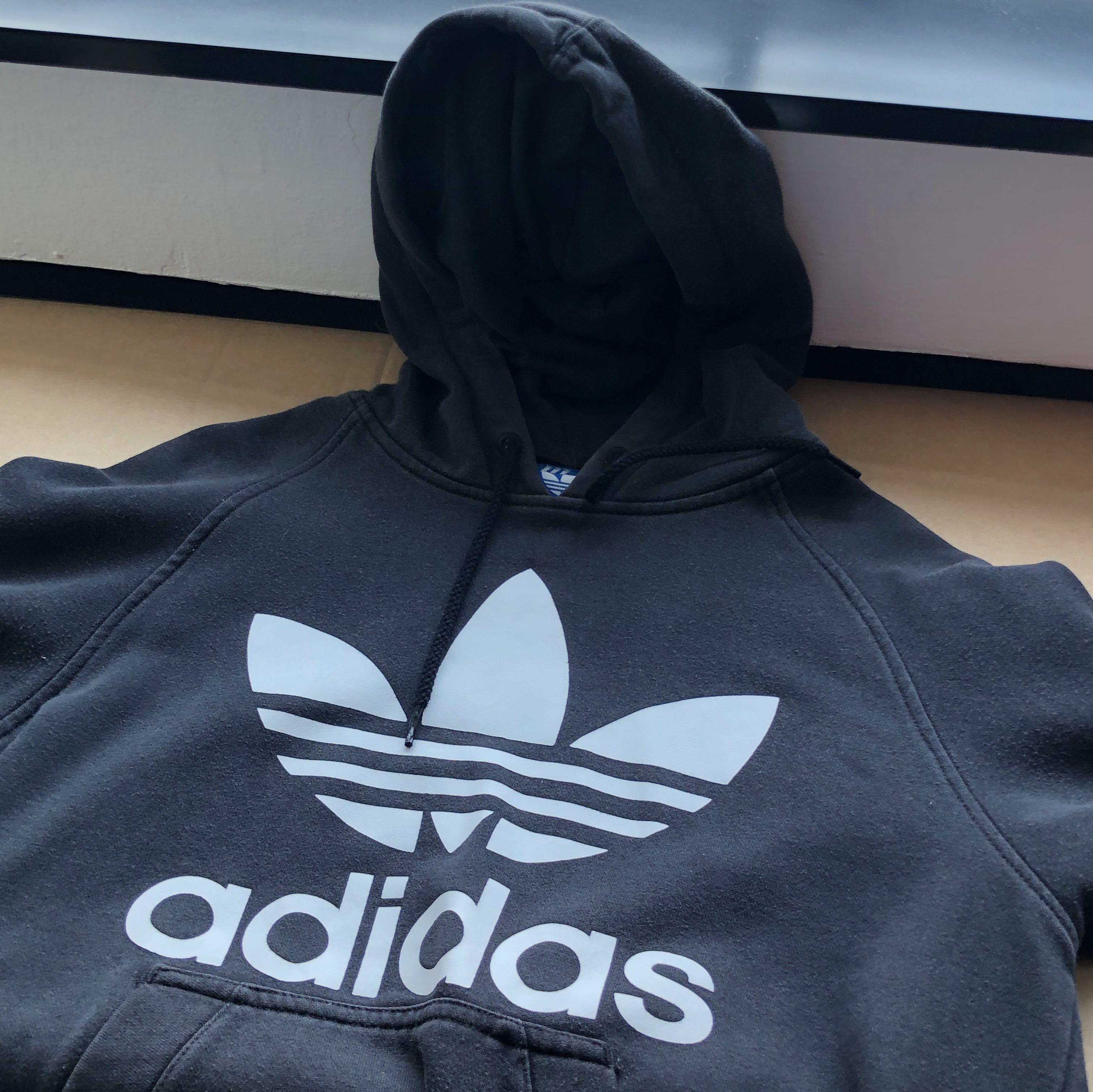 black adidas zipper