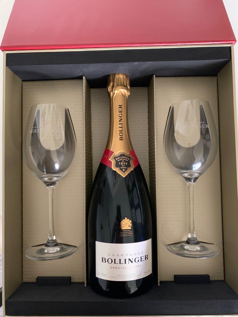 Bollinger Special Cuvee With Champagne Glasses Gift Set, Furniture & Home  Living, Kitchenware & Tableware, Other Kitchenware & Tableware On Carousell