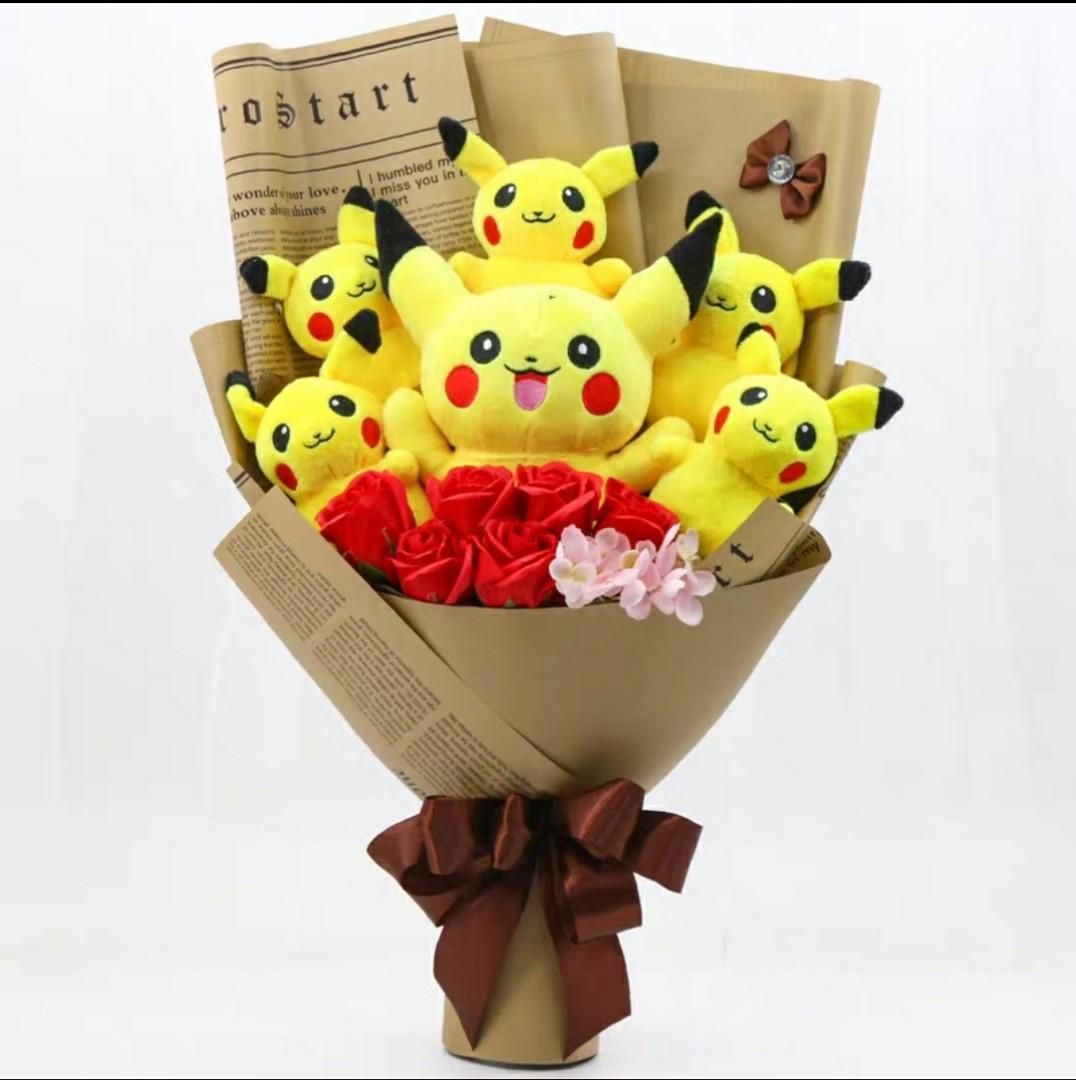Bouquet : PIKACHU SERIES, Hobbies & Toys, Stationery & Craft, Flowers ...