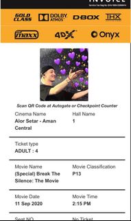 Bts Break The Silence Vip Movie Ticket Tickets Vouchers Event Tickets On Carousell