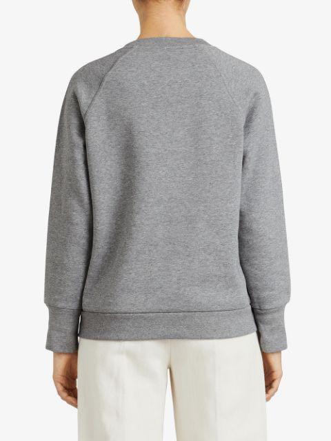 Embroidered archive logo jersey sweatshirt best sale