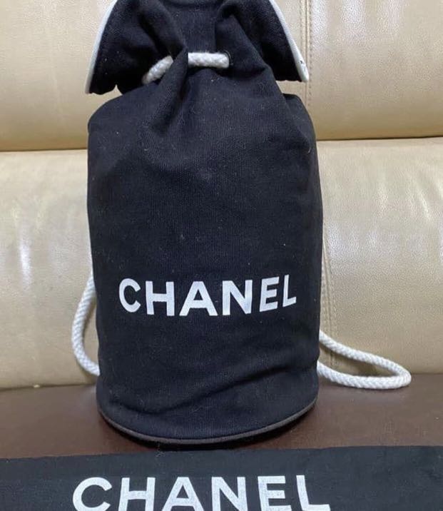 chanel canvas backpack