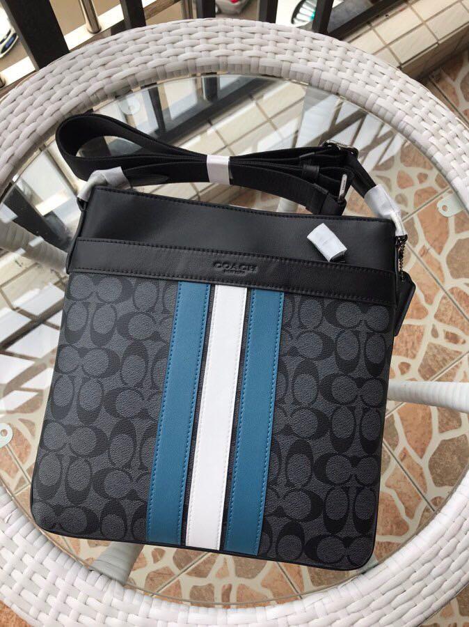 Coach charles crossbody with varsity stripe online