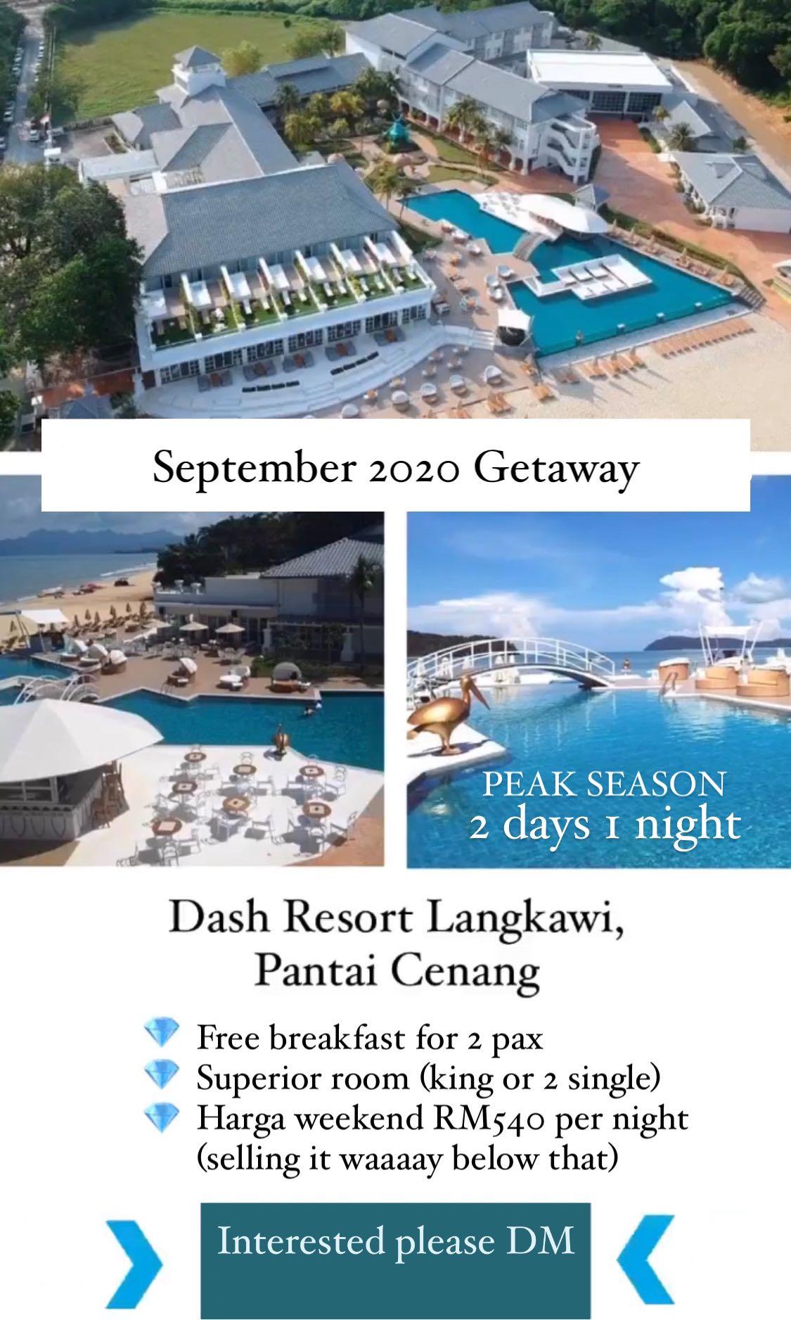 Dash Resort Langkaw Cenang September Murah Weekend Weekdays Tickets Vouchers Gift Cards Vouchers On Carousell