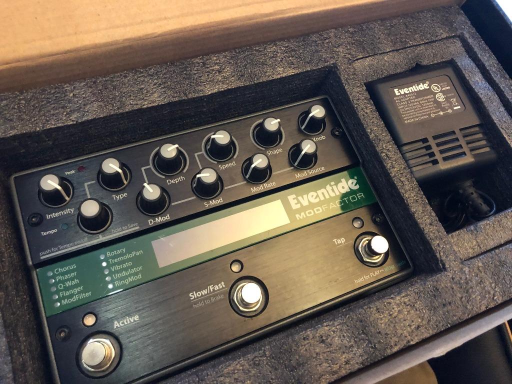 Eventide Modfactor (Category: Musical Instruments) located in Singapore. Submitted by oftones (Listing ID 1034104114, Image 1). Description: No Trade Power adapter is for 120V (you will need to get another one for local voltage) WYSIWYG The ModFactor stompbox brings Eventide-quality to guitarists everywhere in an affordable package. ModFactor brings Eventide's 10 best modulation effects from the last 35 years and tucks them neatly into a convenie