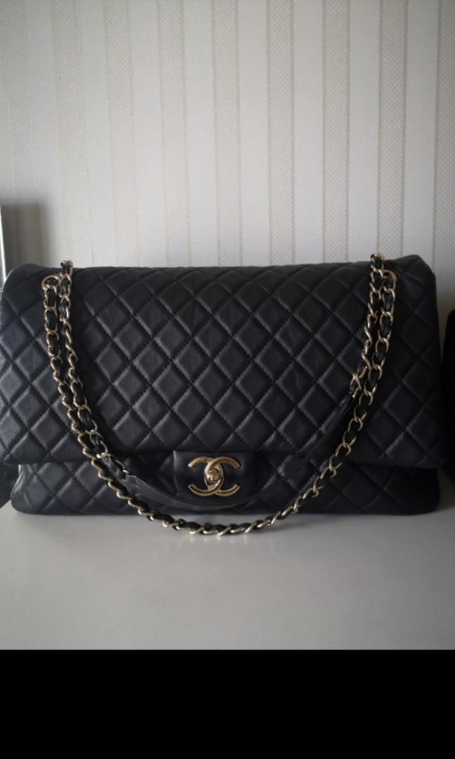 chanel double sling bag