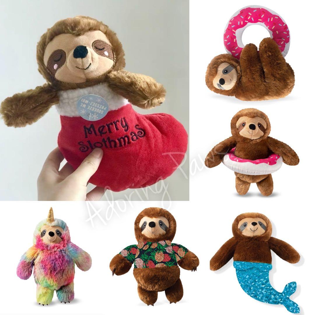 sloth unicorn plush