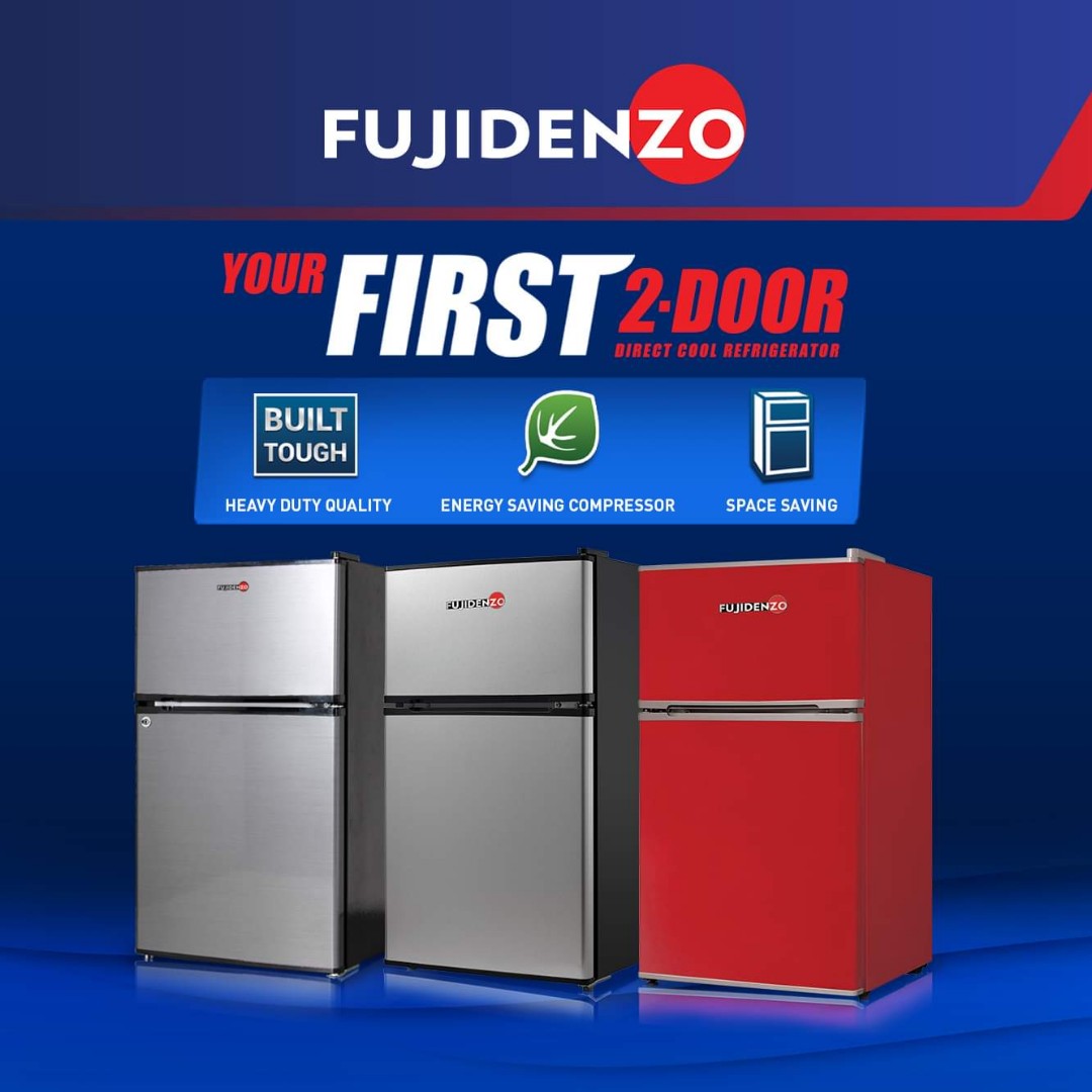 Fujidenzo Two Door Personal Refrigerator Tv Home Appliances Kitchen Appliances Refrigerators And Freezers On Carousell