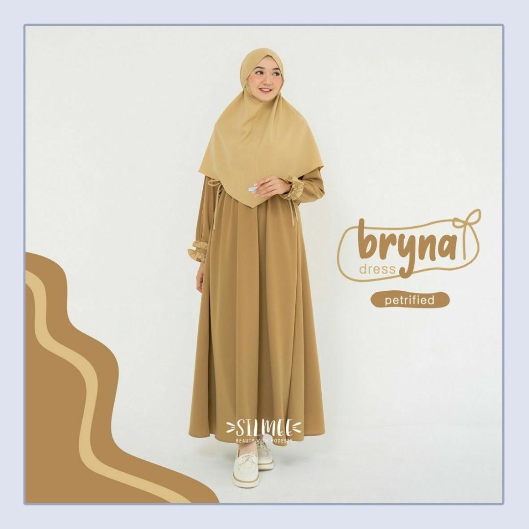 Gamis Bryna Dress Sale Stock Fesyen Wanita Muslim Fashion Gaun Di Carousell