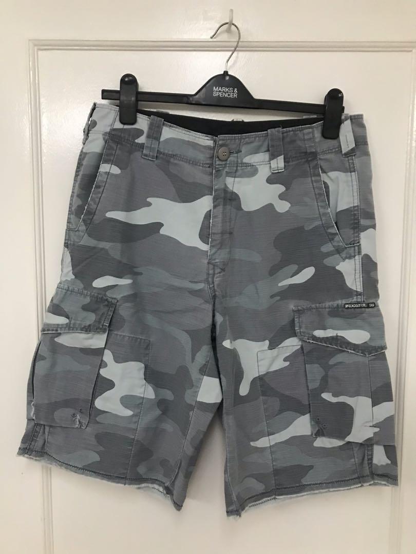 blue camo cargo shorts