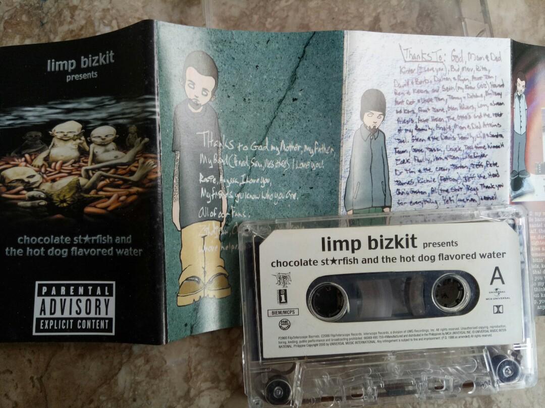 Limp Bizkit Cassette Tape (Category: CDs & DVDs) located in Manila. Submitted by kinganalog (Listing ID 1034147542, Image 1). Description: Limp Bizkit Cassette Tape Chocolate Statfish and The Hotdog Flavored Water album in VG to VG+ condition, Made in Philippines. Shipping nationwide, payment via Palawan or Unionbank, COD is okay at buyer's account and expense. Check out fb page Roots Analog..