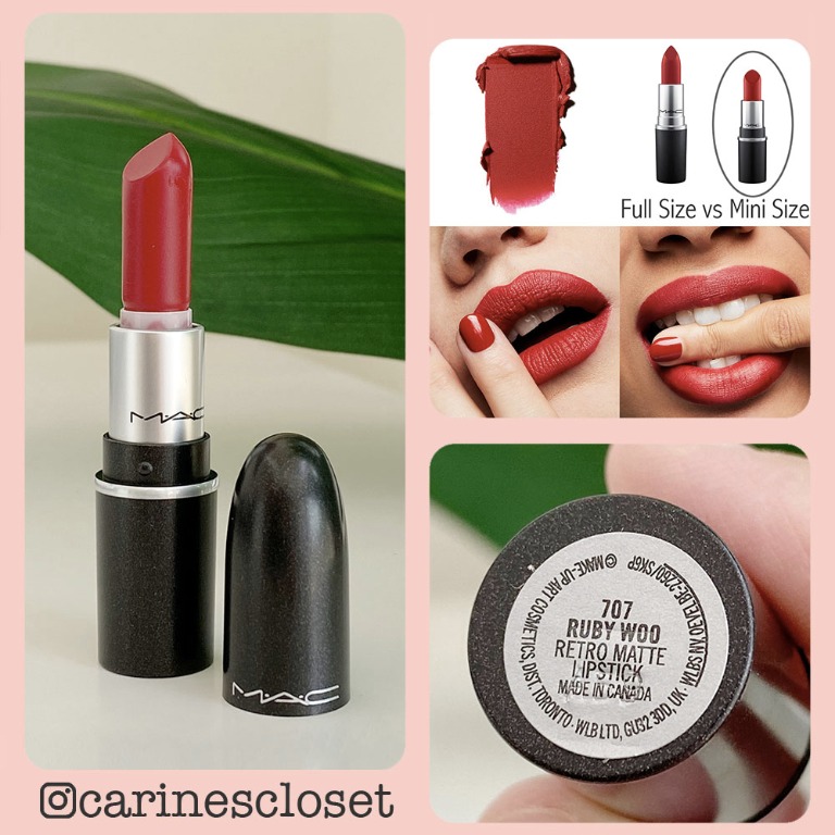 Mac Cosmetics Ruby Woo Mini Travel Retro Matte Red Lipstick 1 8g Beauty Personal Care Face Makeup On Carousell The colourful cosmetics brand officially launched in 1984 in a department store in toronto, canada. mac cosmetics ruby woo mini travel retro matte red lipstick 1 8g