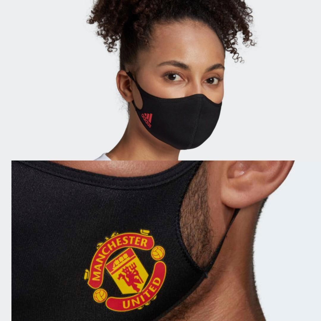 Manchester UNITED x Adidas FACE MASK Adults, Health & Nutrition, Face