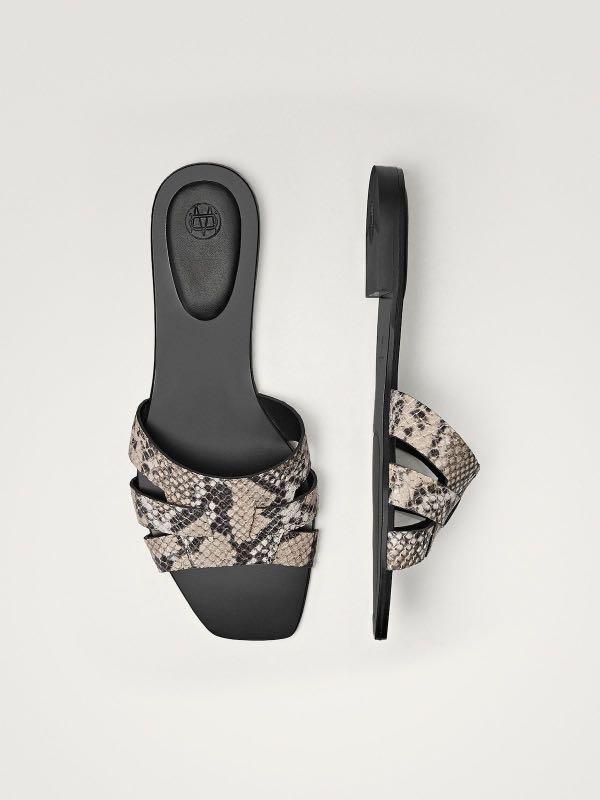 massimo dutti snakeskin shoes