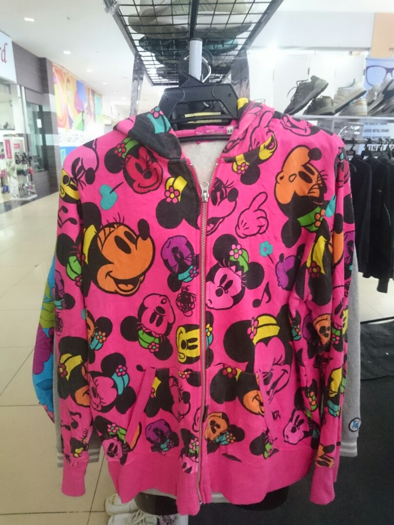 Mickey Mouse Hoodie Pink Fullprint Tokyo Disney Resort Women s