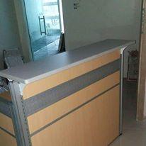 Modular Office Reception Partition with counter top, Furniture & Home ...