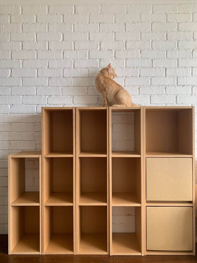 MUJI shelves five stackable pieces, Furniture & Home Living