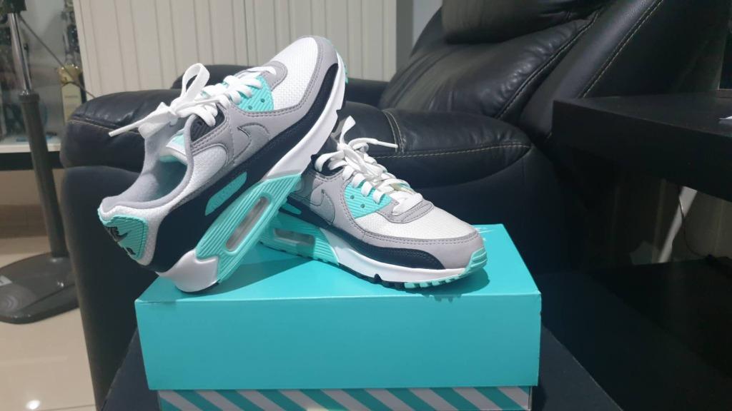 Nike air max 90 white particle grey turquoise sale