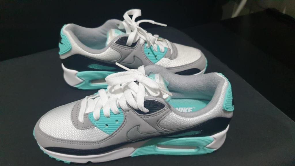 Air max 90 sales white/particle grey/hyper turquoise
