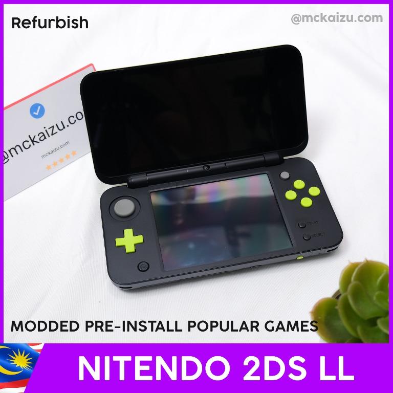 Nitendo 2ds Ll Mod Pre Installed Games Pokemon Xy Pokemon Ruby Smashbro Zelda 32gb Sd Card Refurbish Unit Video Gaming Video Game Consoles On Carousell
