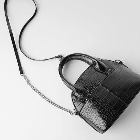 zara black sling bag