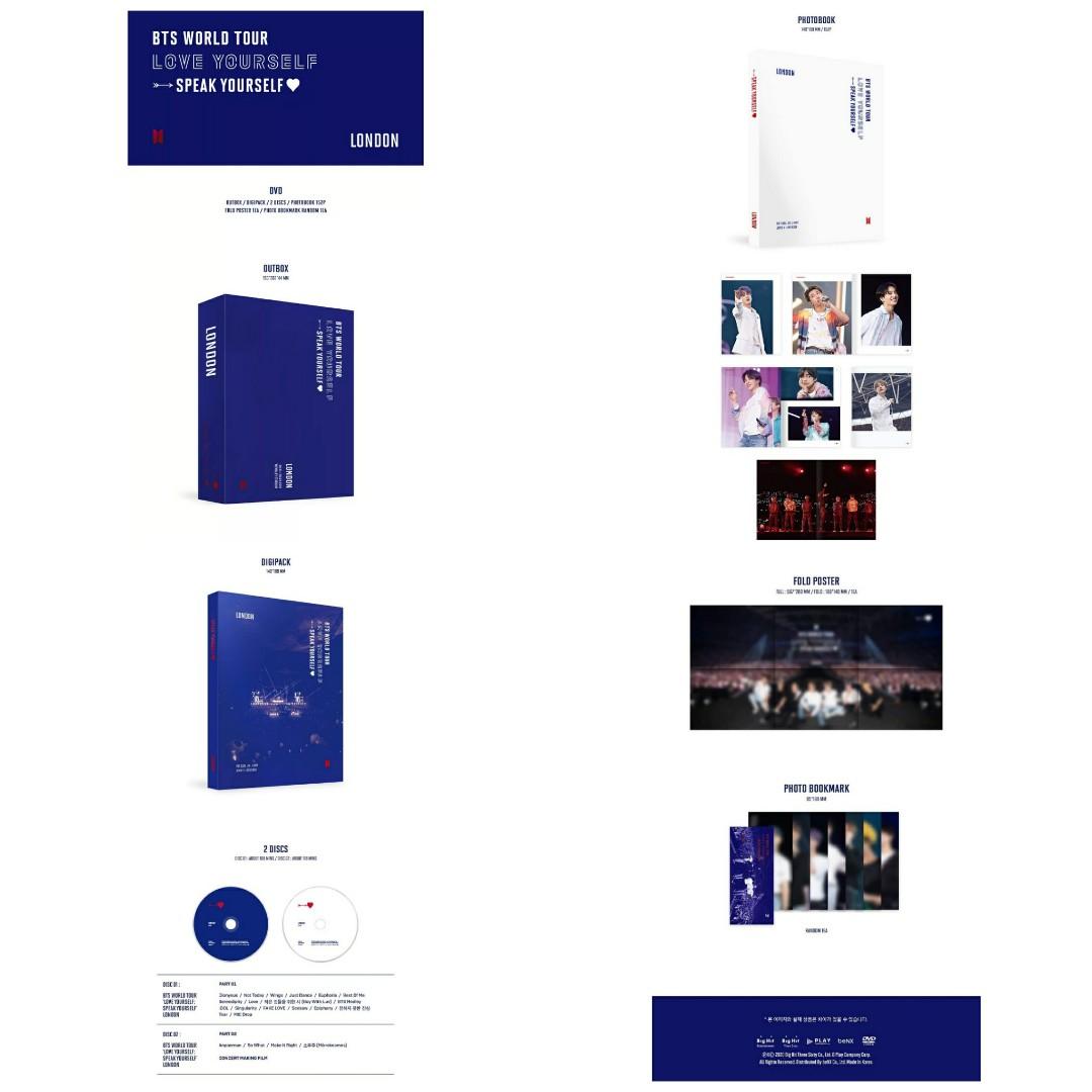 PREORDER] BTS World Tour 'Love Yourself: Speak Yourself' London (DVD)  (4-23/9), Hobbies  Toys, Collectibles  Memorabilia, K-Wave on Carousell