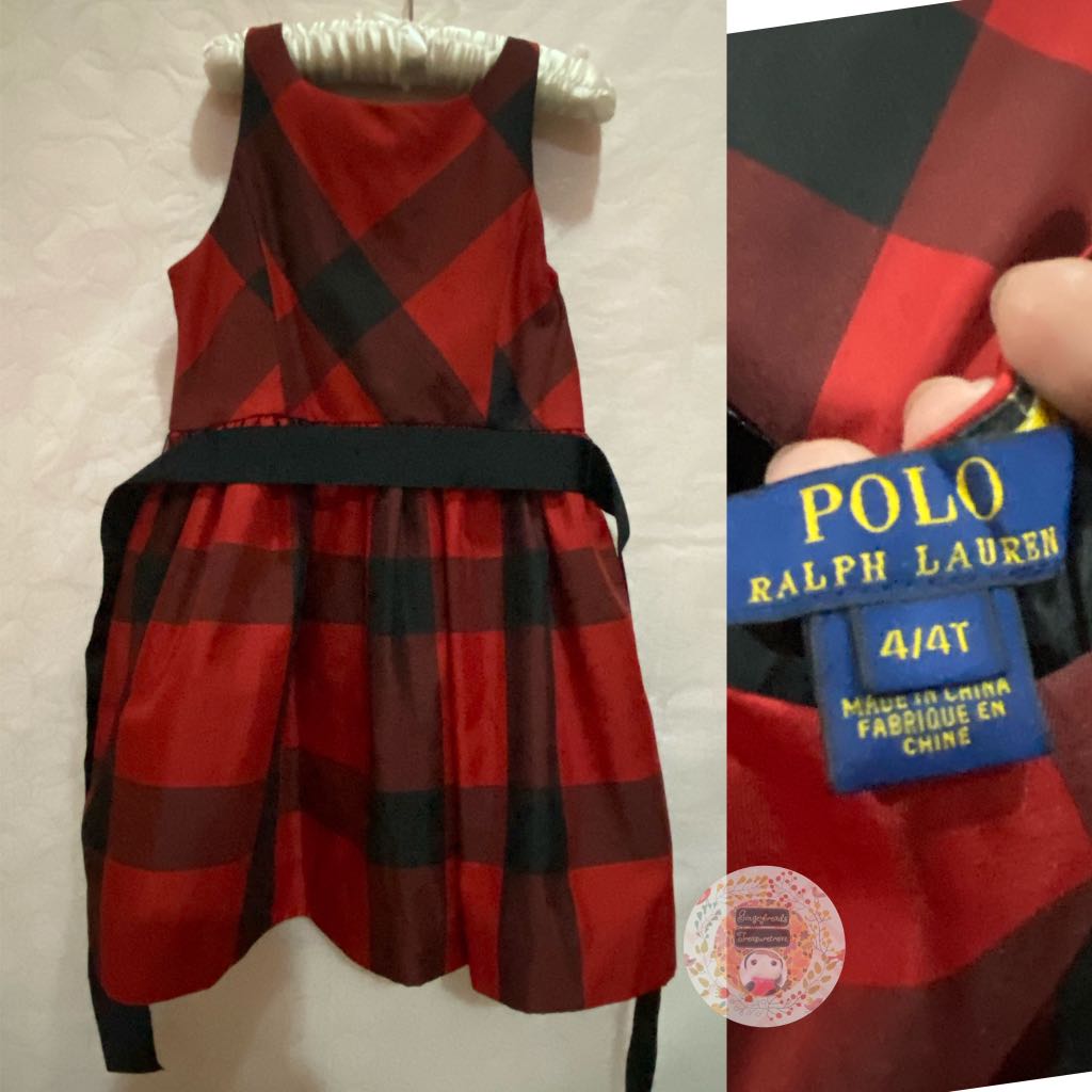 ralph lauren plaid taffeta dress