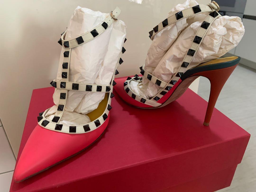 Rare Valentino Rockstud Heels Women S Fashion Shoes Heels On Carousell
