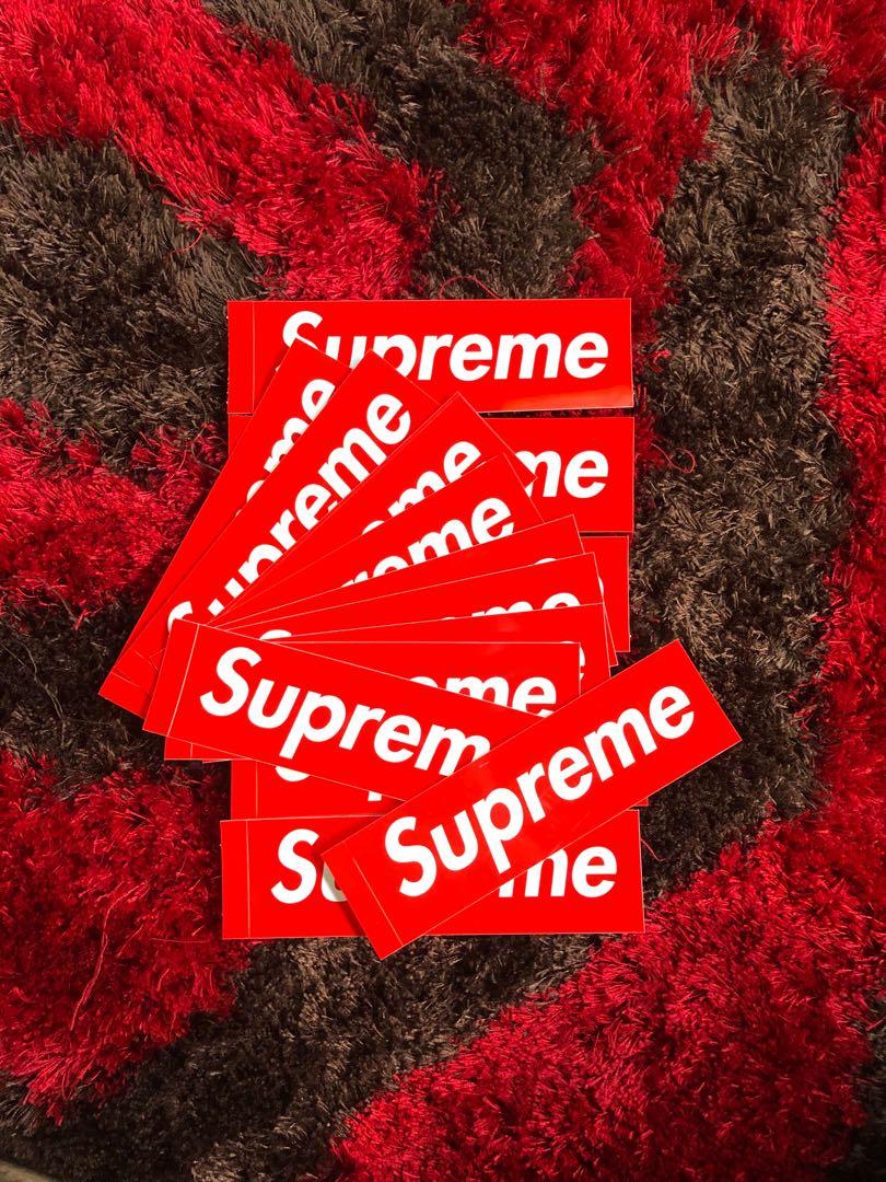 Readystock Supreme Logo Box Stickers Men S Fashion Accessories Others On Carousell