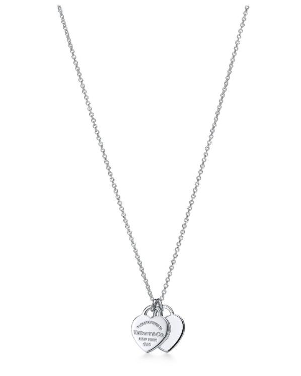 Return to Tiffany Mini Double Heart Tag Pendant Women s Fashion Jewelry Organisers Necklaces on Carousell