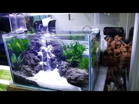 Aquarium sand clearance waterfall with powerhead
