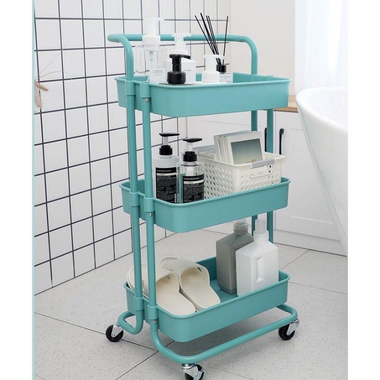 (SG STOCK) Multi Purpose Movable Trolley With Handle, Furniture, Others ...