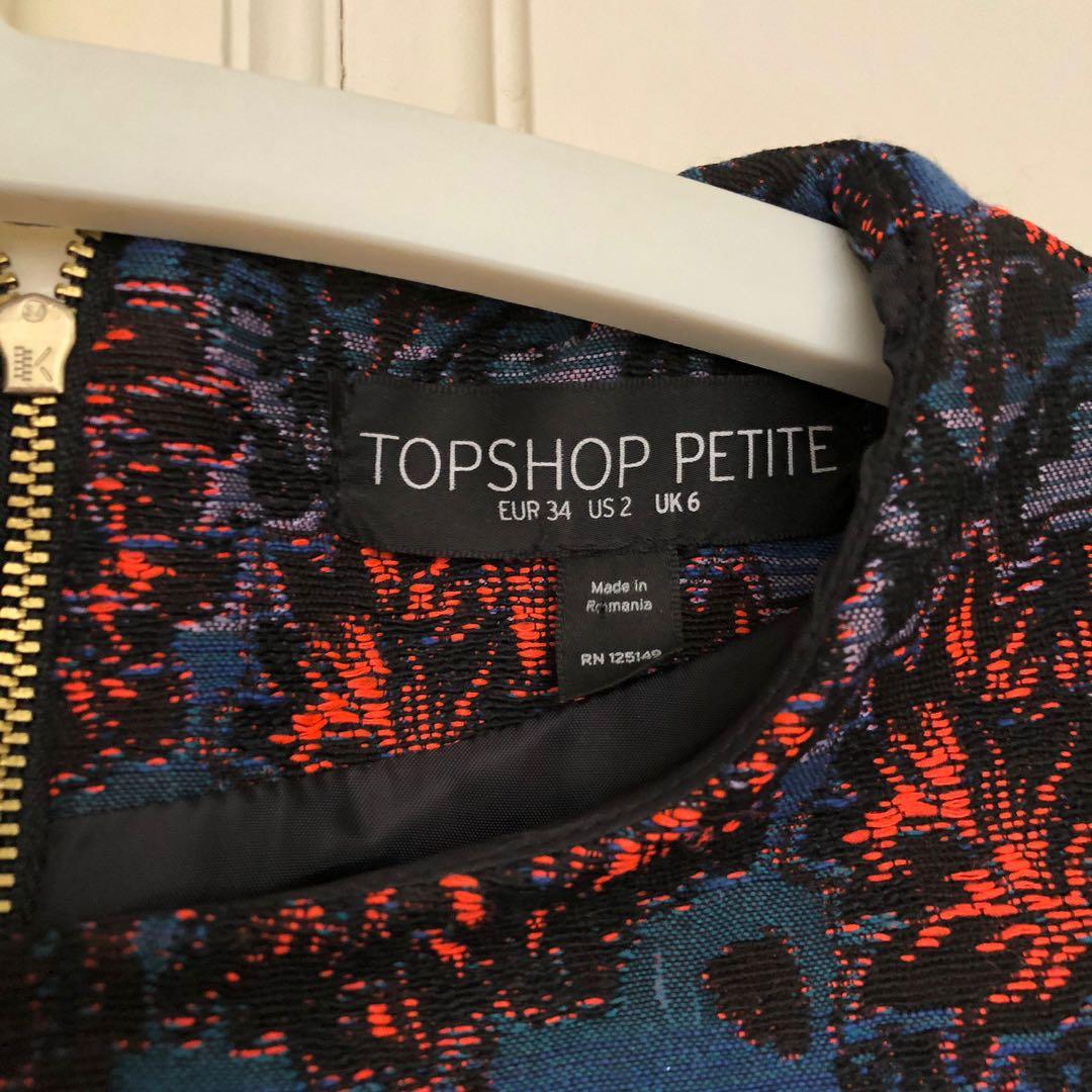 Topshop Petite Jacquard Dress UK 6 Women s Fashion Tops