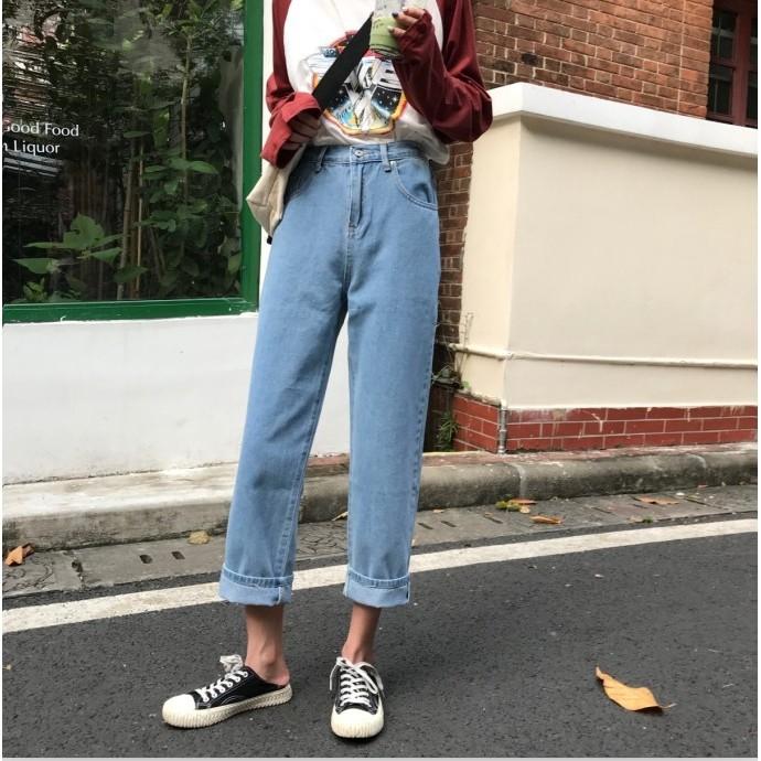 Women S High Waisted Straight Jeans Women S Fashion Bottoms Jeans Leggings On Carousell