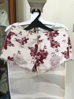Zara floral shorts