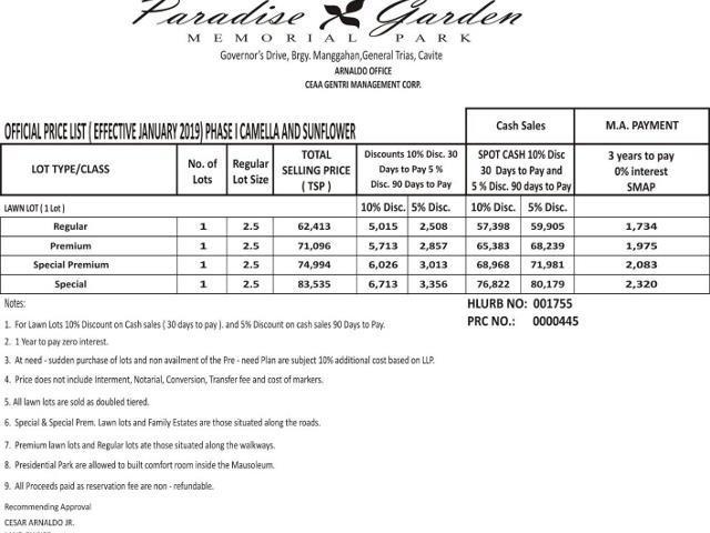 Paradise Garden Memorial Lots For Sale Manggahan General Trias Cavite Property For Sale Lot On Carousell