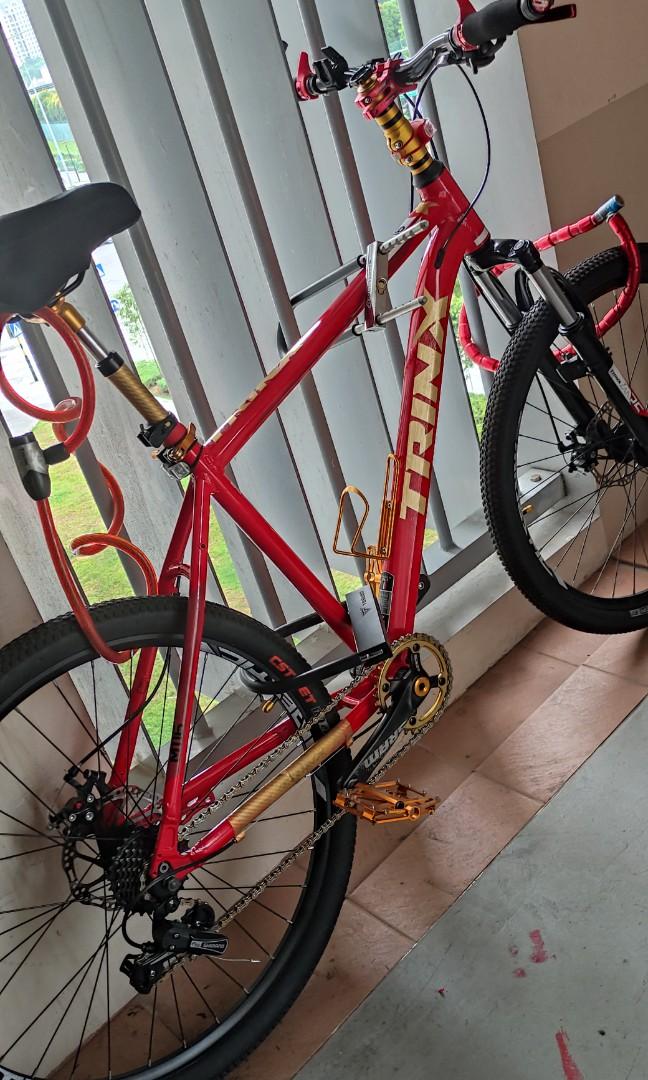 Red and gold 2025 bike