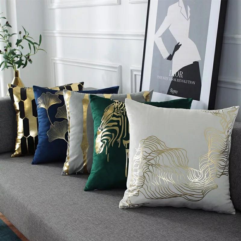 European Geometric Cushion Cover Home Sofa Bed Waist Throw Decor Pillow Case 