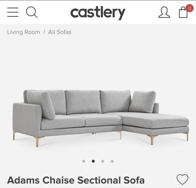 Adam Chaise Sectional Sofa Furniture, Adams Chaise Sectional Sofa Leather