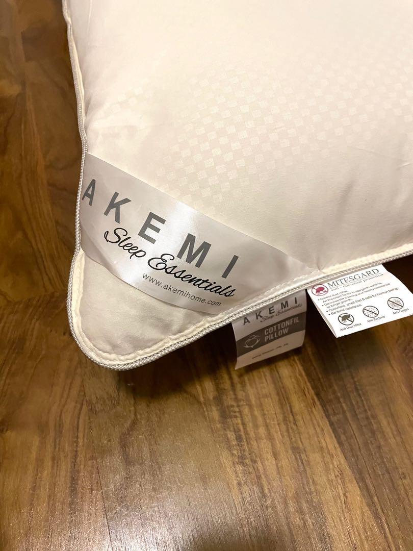 AKEMI Sleep Essentials Cottonfil Pillow Furniture Home Living Bedding Towels on Carousell