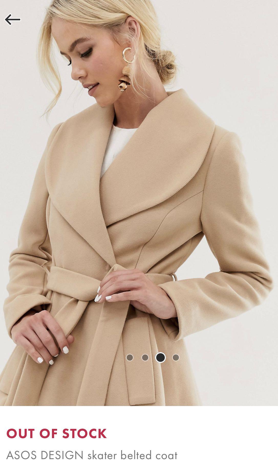 Skater belted deals coat