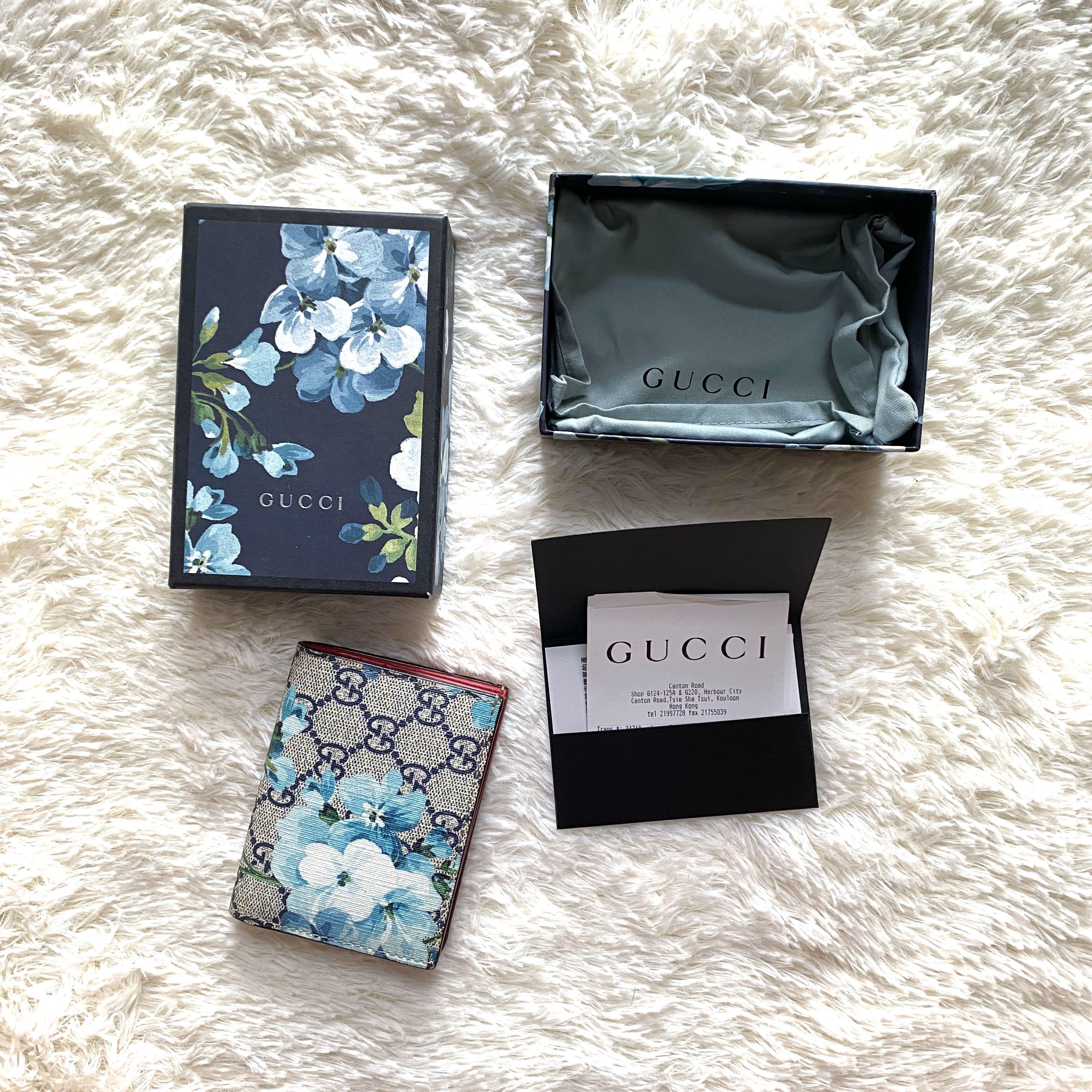 authentic gucci blue card case wallet Women's Bags & Wallets, Wallets & Card Holders on Carousell