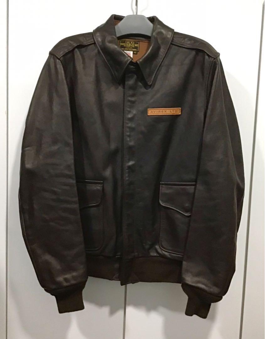 Avirex A2 Leather Jacket - Made in USA - A2 牛皮皮褸size 42, 男裝