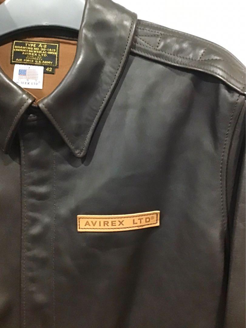 Avirex A2 Leather Jacket - Made in USA - A2 牛皮皮褸size 42, 男裝