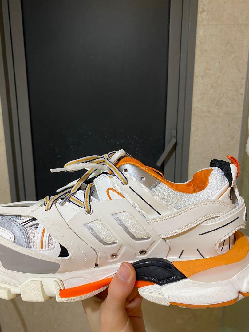 White and discount orange balenciaga track