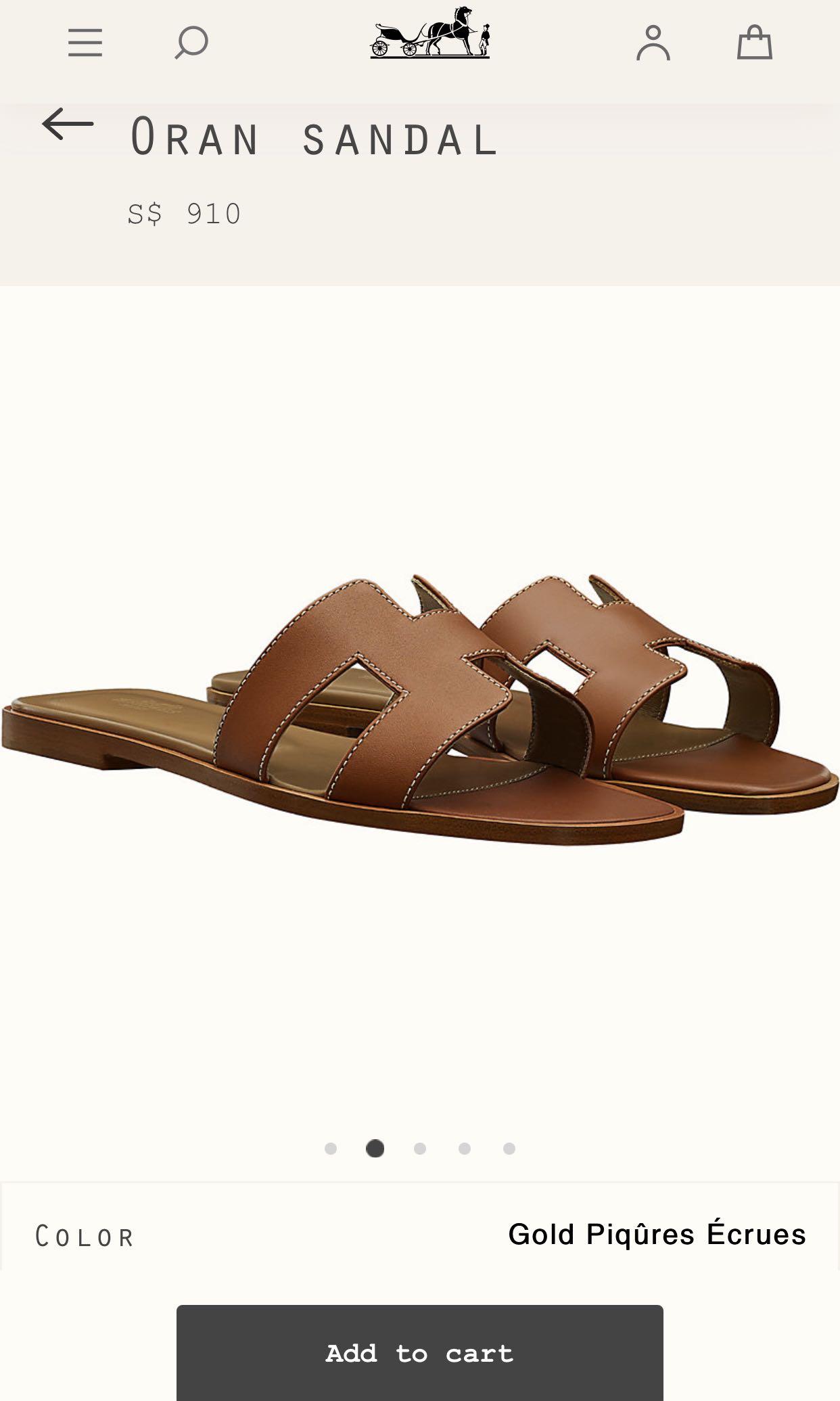 BNIB Hermes Oran Sandal Women s Fashion Footwear Sandals on