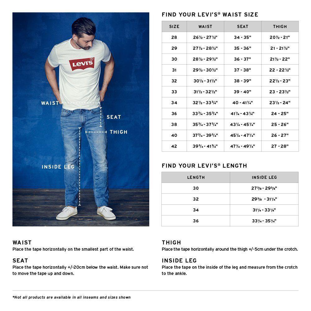 Levi's 541 hotsell size chart